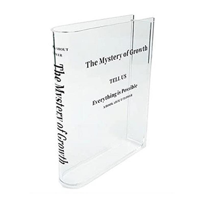Propagation Station Vase - Clear Book Vase Aesthetic Acrylic Vase