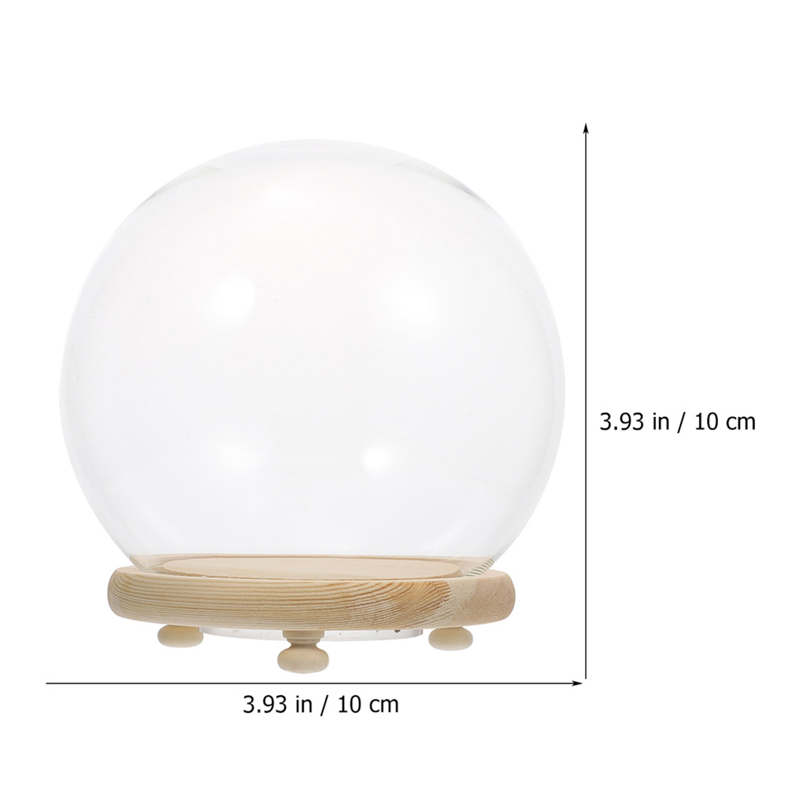 Clear Glass Dome Display Cover - Plastic Dome Clear recension och pris