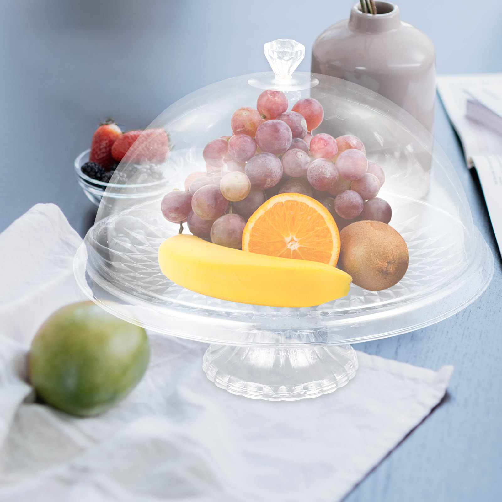 Clear Pet Cake Stand with Dome - Plastic Dome Clear recension och pris