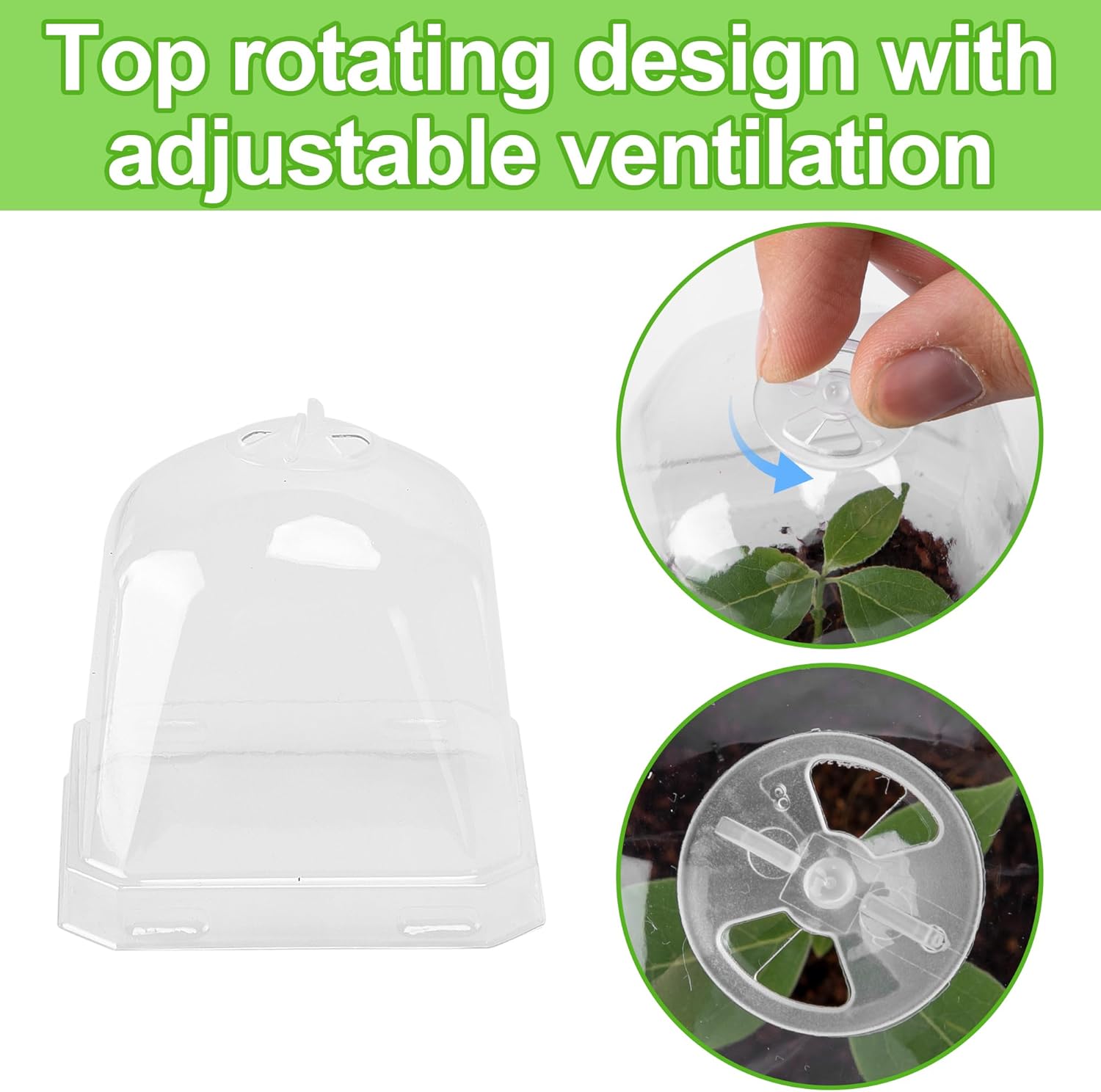 10 PCS Clear Plant Nursery Pot - Plastic Dome Clear recension och pris