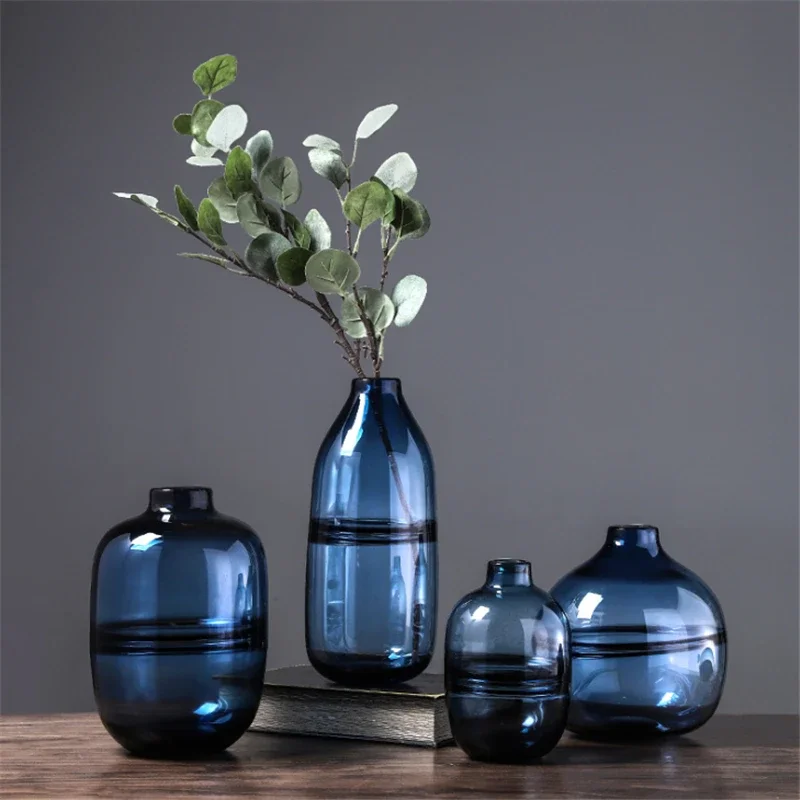 Minimalist Blue Black Glass Va - Propagation Station Vase recension och pris