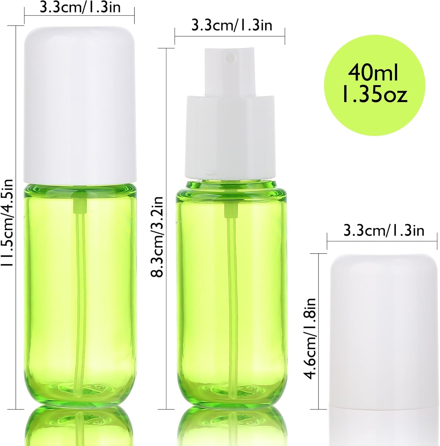 4-Pack 1.35oz Fine Mist Travel - Misting Bottle Fine recension och pris