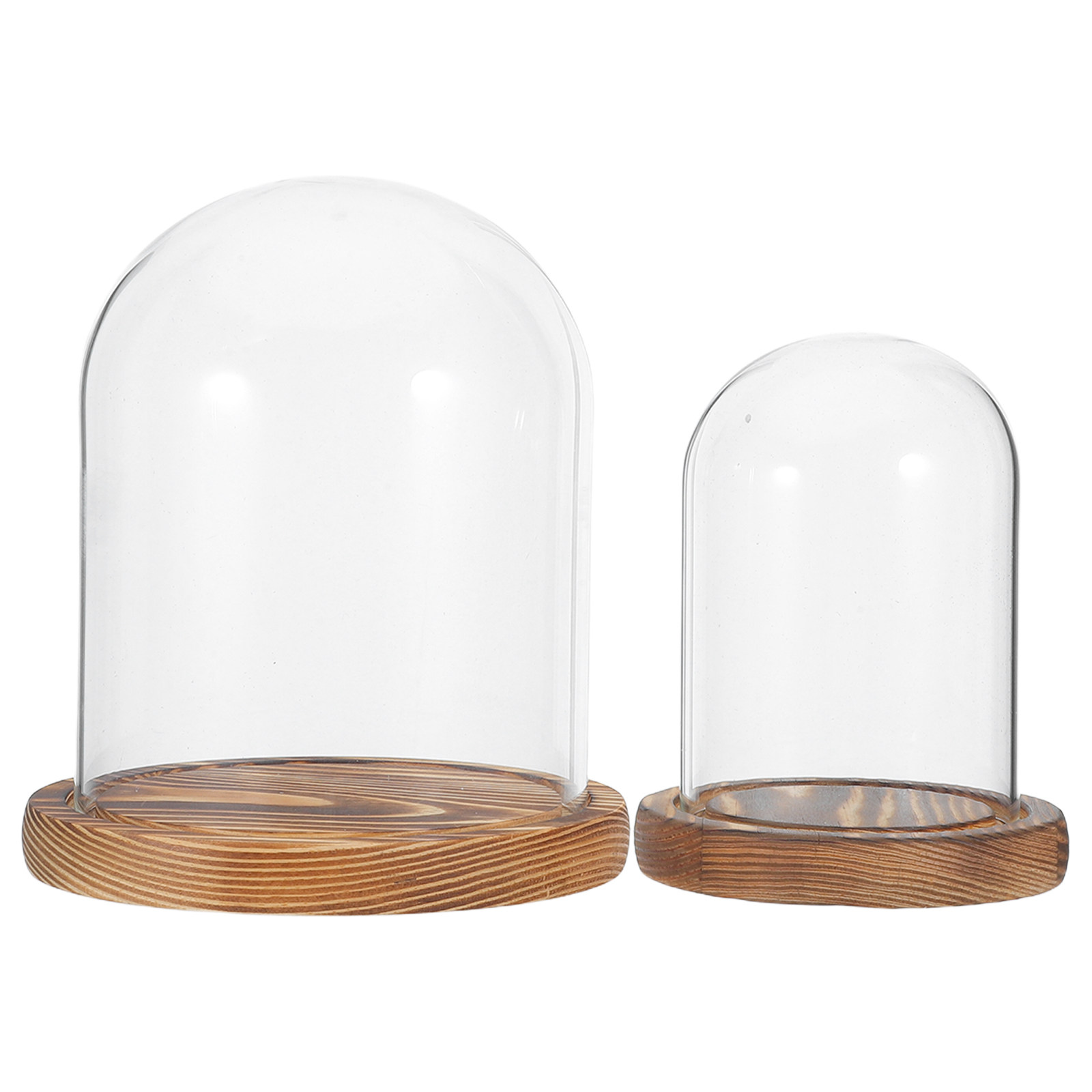 2Sets Clear Glass Display Dome - Plastic Dome Clear recension och pris