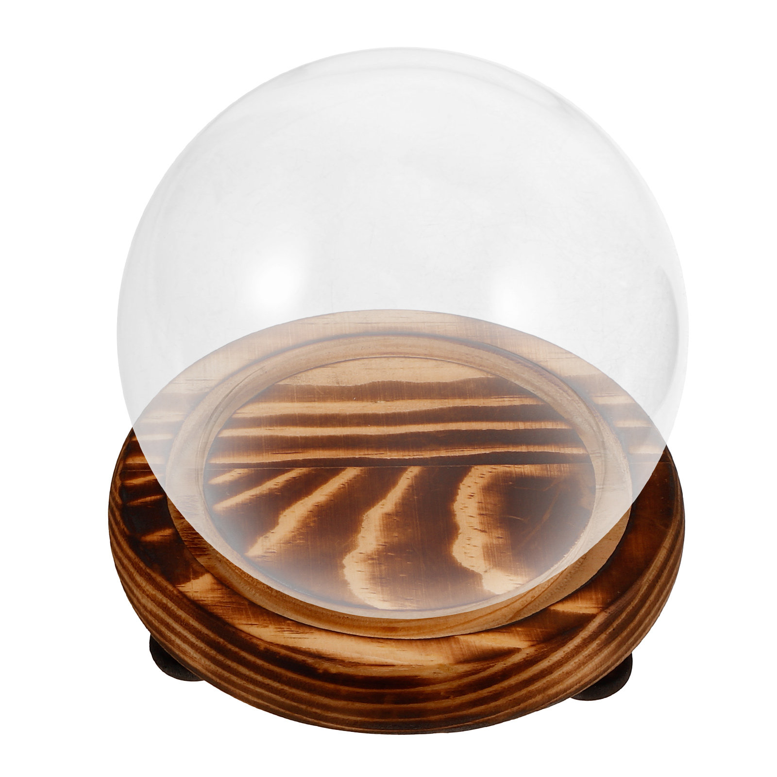 Glass Dome Display Case with W - Plastic Dome Clear recension och pris