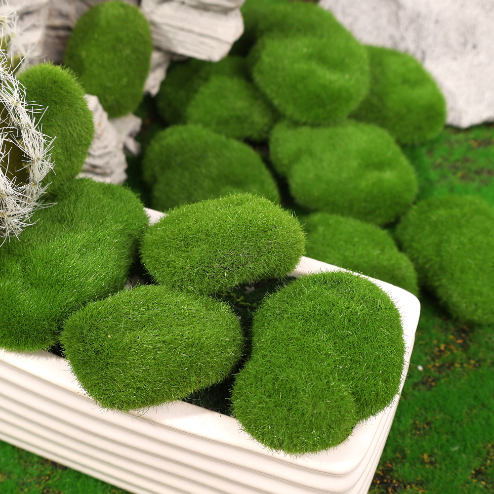Artificial Green Moss Stones f - Sphagnum Moss Dry recension och pris