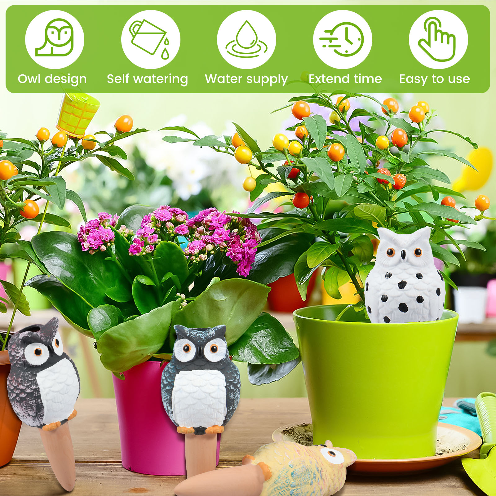 4Pcs Self-Watering Spikes Dive - Self Watering Insert recension och pris