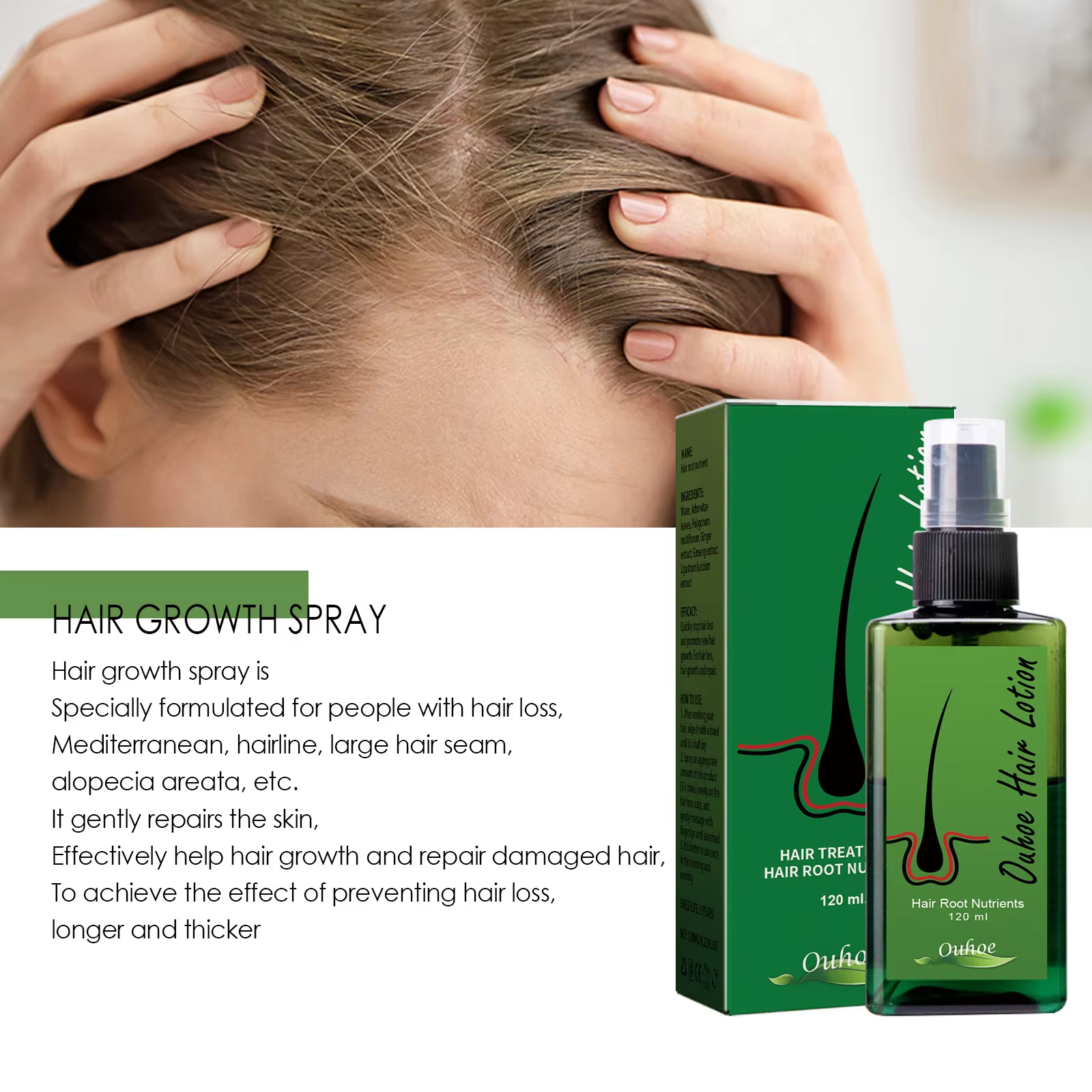 Hair Growth Spray Anti Hair Lo - Root Stimulator Liquid recension och pris