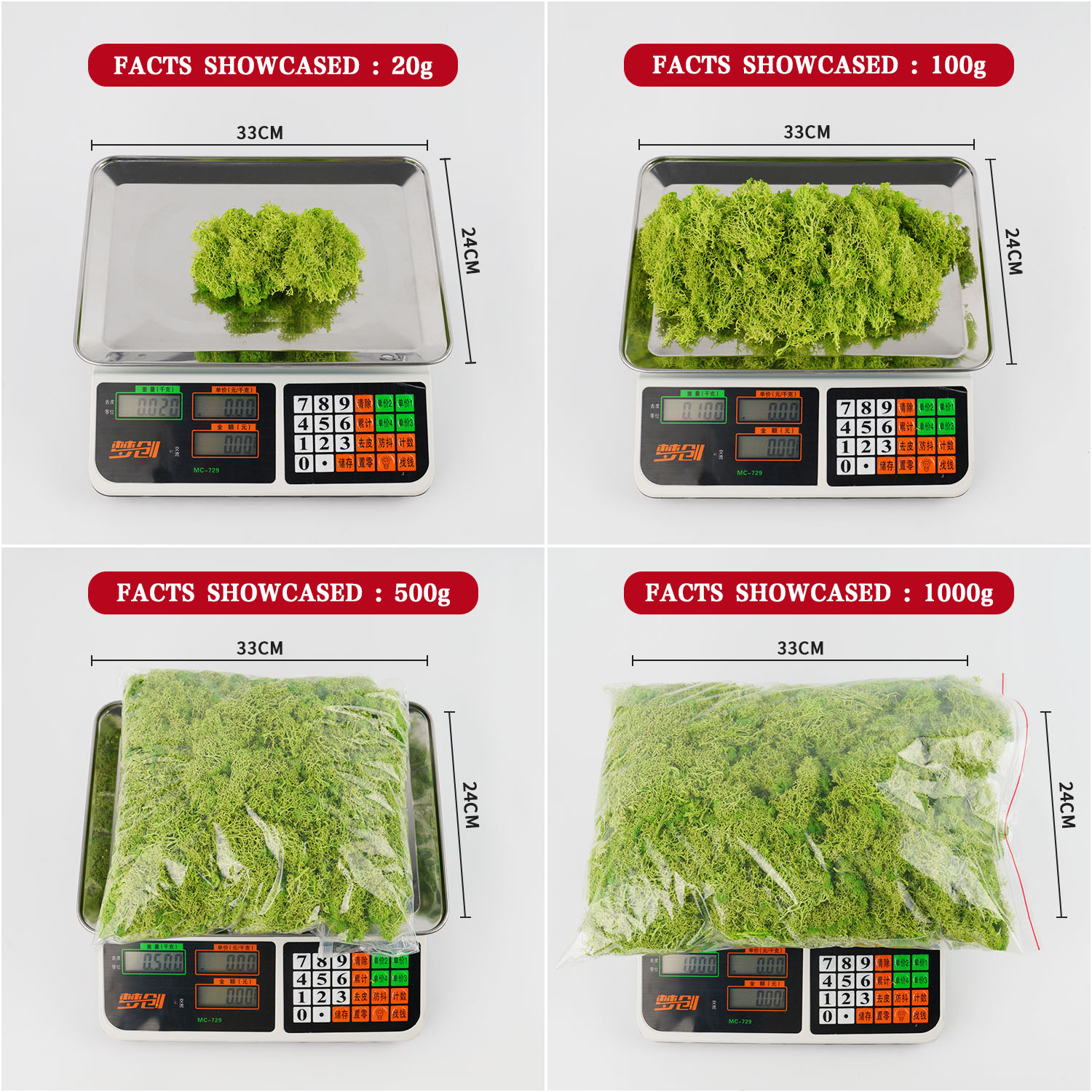 200g Artificial Green Plants M - Sphagnum Moss Dry recension och pris