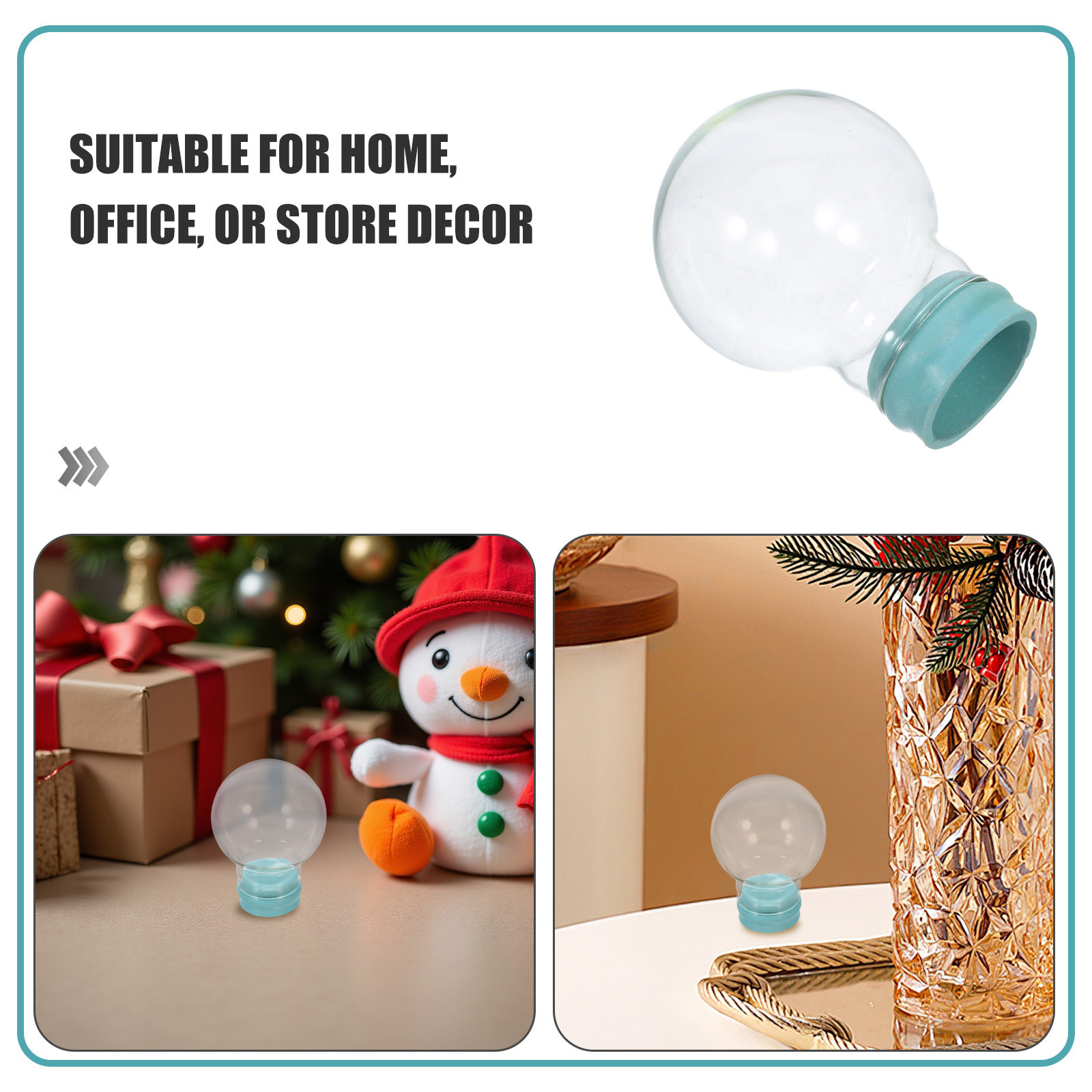 2Pcs Empty Snow Globe Jars Cle - Plastic Dome Clear recension och pris
